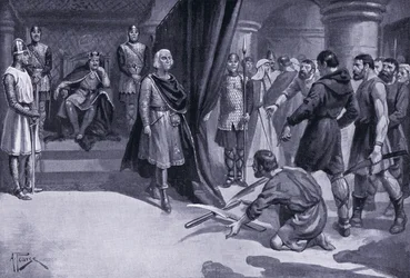 Rolníci odhazují své radlice k nohám henryho I., 20. léta
